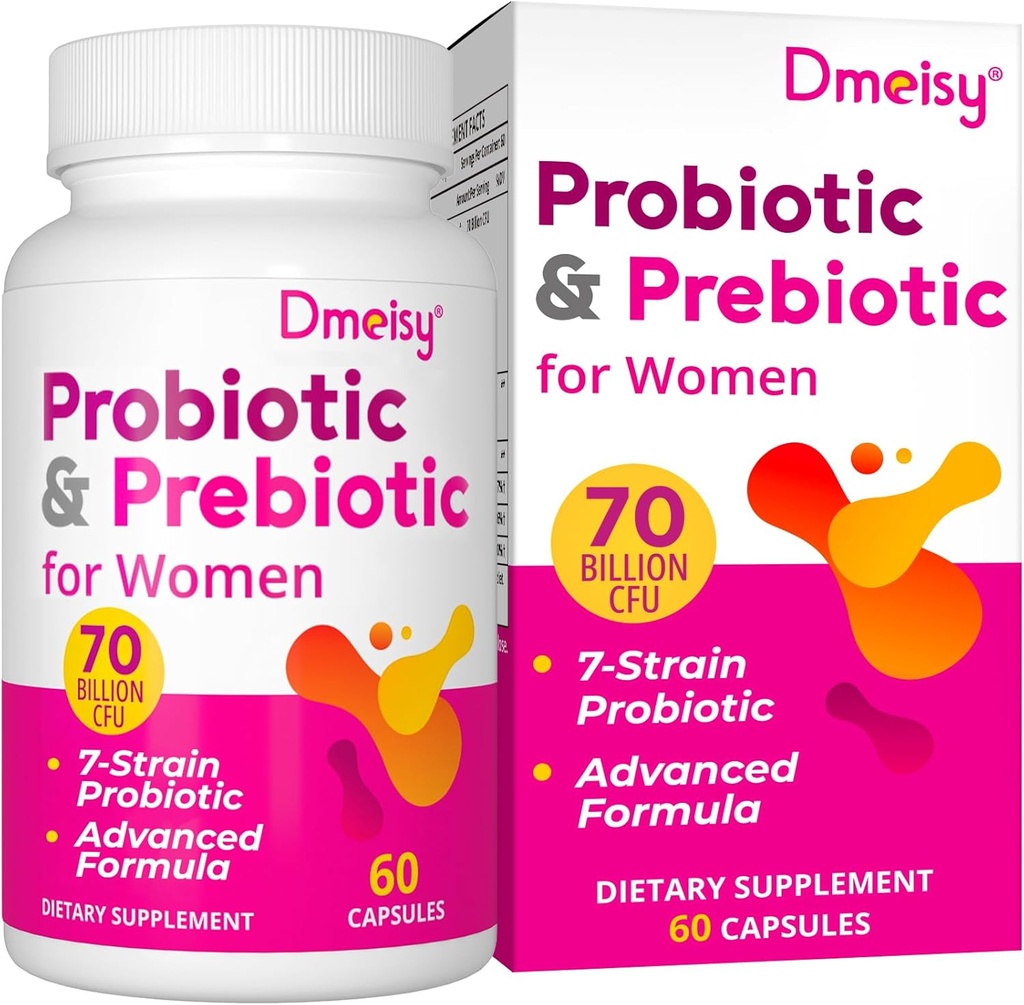 Probióticos vaginales, 70 Probióticos CFU de Billones para Mujeres, 13-en-1 Mujeres Probióticos " Prebióticos orgánicos para Vaginal, orina, pH Balance, Immune, Gut " Digestivo, Salud de Bloating - 2 meses Suministro