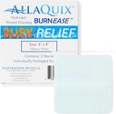 BurnEaseTM Hydrogel Burn Dressing Pads by AllaQuix – XL 4" Sterile Pads (Box of 5) ← Instant Cooling Relief for Burns, Scalds, Sunburn ← Moist Wound Healing Gel for First Aid &amp; Emergency Burn Care
