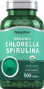 Piping Rock Chlorella Spirulina Orgánica ← 500 Tablets ¦ Vegetarian Pills Silencio No GMO, Gluten Suplemento Gratis