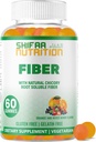 SHIFAA NUTRITION Halal " Gluten Free Fiber Gummies for Kids " Adults TEN 4g, 30-60 Servings TEN 60 Gummies ANTE mejora la salud digestiva, la inmunidad " Gut Health TEN Vegan Prebiotic  Non-GMO, Gelatin-Free