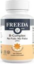 Complejo Freeda Vitamina B No Folic No PABA - Complejo Super B Kosher Vitamina Suplemento con Vitamina B1 Vitamina B2 Vitamina B5 Vitamina B6 Vitamina B12 - Complejo Vit B para Hombres (100 Ct)