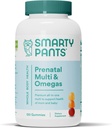 SmartyPants Prenatal Vitamins for Women, Multivitamin Gummies: Omega 3 Fish Oil (EPA/DHA), Biotina, Methylfolate, Vitamina D3, C, Vitamina B12, B6, A, K & Zinc, Inositol, 120 Cuenta (30 Day Supply)