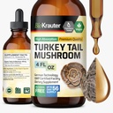 BIO KRAUTER Turquía Tail Mushroom Suplemento - Turquía Tail Extract for Immune Support - Vegan, Alcohol &amp; Sugar Free Drops 4 Fl.Oz.