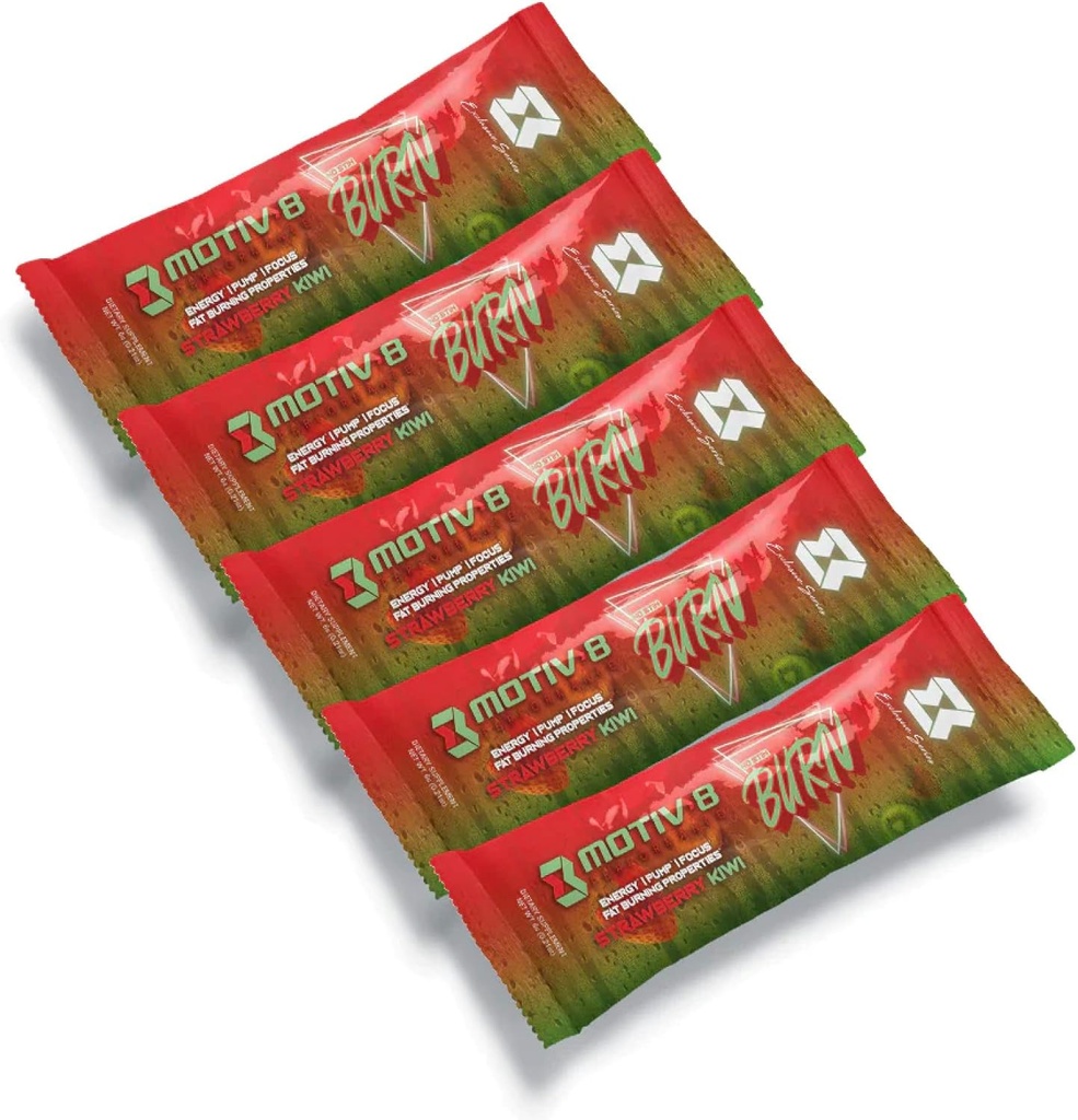 Motiv-8 Non Stim Pre-Workout, Boost Energy and Focus, Mejorar los entrenamientos, mejora el mood, aumenta la bomba, sin cangrejo, sin jitters (5 serviendo, fresa Kiwi)