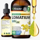BIO KRAUTER Lomatium Root Tincture - Vegan Respiratory Support Supplement - Lomatium Dissectum Liquid Extract - Alcohol &amp; Sugar Gratis - 2 Fl.Oz.
