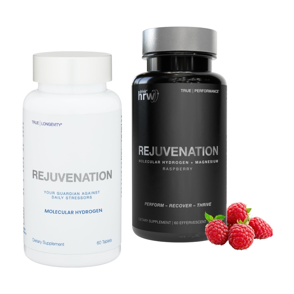 Rejuvenecimiento DRINK HRW Tablas de Agua de Hidrógeno Molecular (60ct) + Rejuvenecimiento Raspberry Tablas de Agua de Hidrógeno Molecular (60ct)
