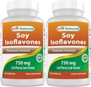 Best Naturals Soy Isoflavones 750 mg 120 Capsules (120 Conde (Pack of 2))