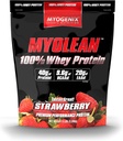 Myogenix Myolean – 100% Whey Protein Powder – 40g Proteína por Serving – Low Carb – Ideal para Smoothies, Meal Replacement Shakes, Pre Workout & Post Workout Shakes – Strawberry (5 libras)