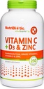 NutriBiotic – Vitamin C + Vitamin D3 & Zinc, 250 Capsules | Potent, Comprehensive Immune Support | Essential & Antioxidant Daily Supplement | Gluten & GMO Free