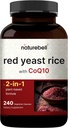 Rice de levadura roja con CoQ10, 240 cápsulas vegetarianas ← Advanced Heart Health Herbal Supplement – Antioxidant Support for Energy & Heart Health – Non-GMO