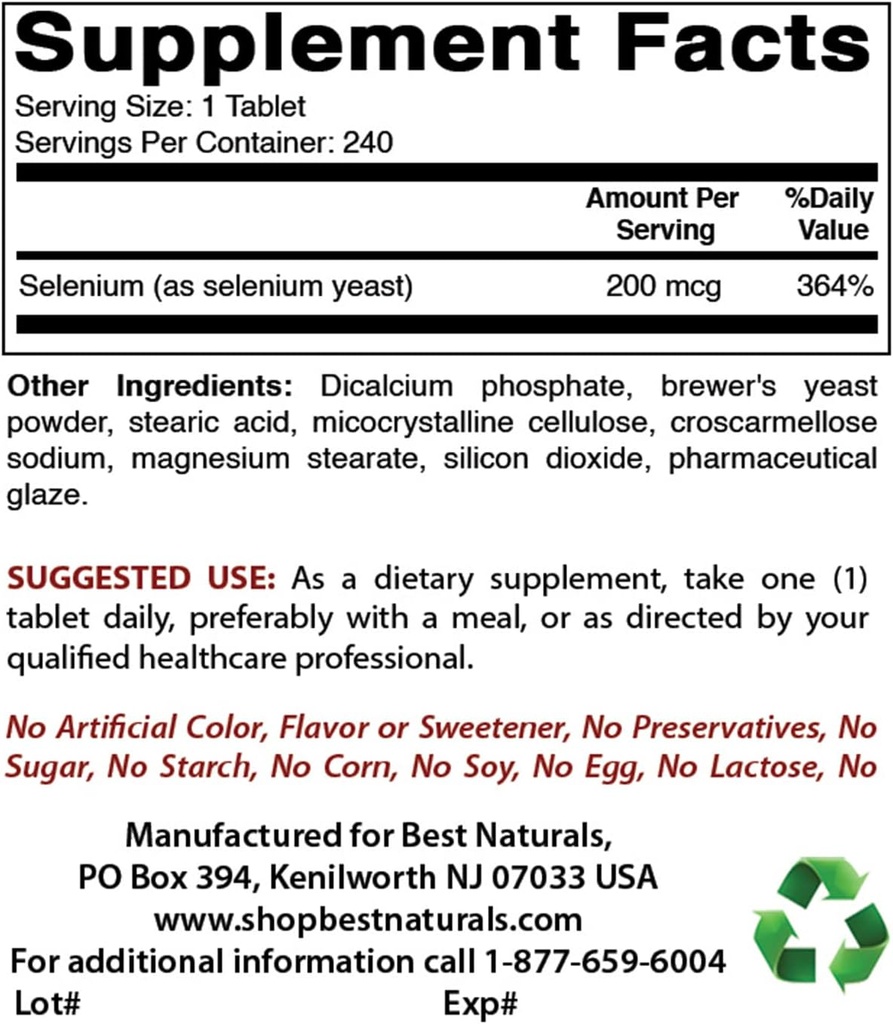 Selenium 200 mcg & Magnesium Glycinate 425 mg