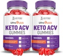Justified Laboratories (2 Pack Ultra Quick Keto ACV Advanced Formula 1000MG Apple Cider Vinegar Formulated with Pomegranate Beet Juice Powder B12 Vegan Non GMO 120 Gummies