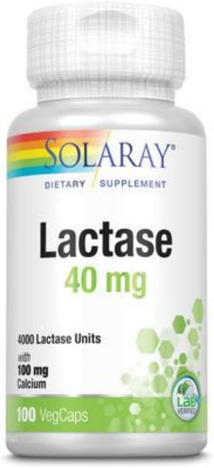 SOLARAY Lactase Capsules, 40mg tención 100 Conde