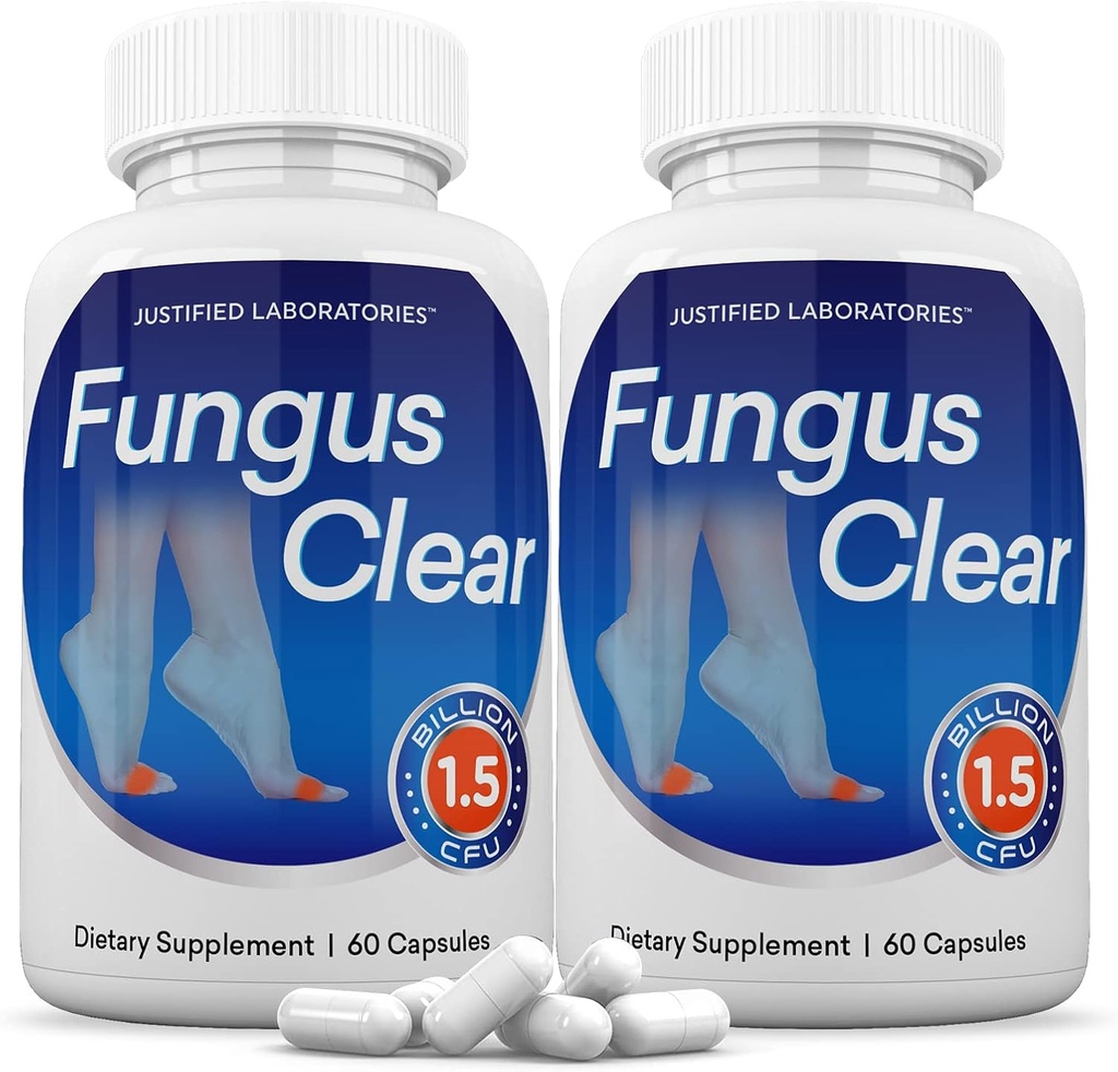 Laboratorios Justificados (2 Pack) Fungus Clear 1.5 Billion CFU Probiotic Pills 120 Capsules