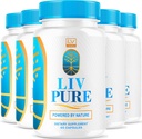 (5 Pack) Liv Pure, Liv Pure Reviews, Liv Pure Pills, Liv Pure Pills Reviews, Livpure, Liv Pure Capsules Liver, LivPure Pill Now in Capsules, 300 Capsules for 150 Days.