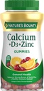 Calcio &amp; Vitamina D Gummies by Nature's Bounty, Immune Support &amp; Bone Health, 500mg Calcium &amp; 1000 IU Vitamina D3, Fruit Flavor, 70 Cuenta