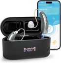 Hearing Aids (Not Amplifiers), Bluetooth Rechargeable Hearing Aids for Seniors Adults, Superior Sound Quality OTC Smart Hearing Aid with Noise Cancellation, Bluetooth Enabled & App Control, 4 Modes