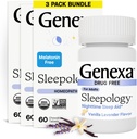 Genexa Sleepology for Adults ← Melatonin Ayuda para calmar el sueño gratis ←Vainilla natural calmante " Lavender Flavor " Certified Organic " Non-GMO ← Homeopática Remedy Made Clean ← 180 Chewable Tablets (3 Pack)