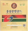 Pocheon 300g Coreano Red Ginseng Powder Oro 6 Años, No Aditivos 100% Puro, High Ginsenoside Panax, Natural Immune Support