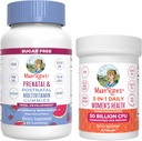 MaryRuth Organics Prenatal Postnatal Multivitamin Gummies (Strawberry) " Women's 3-in-1 Daily Probiotic Capsules ← Clean Label Project Verified® ← Breastfeeding " Gut Health TEN Vegan, Non-GMO
