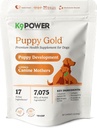 K9 Power Puppy Gold 1 lb - Suplemento para las madres de enfermería de cachorros crecientes - Nutrientes esenciales para el crecimiento saludable y el desarrollo - 45 Scoops