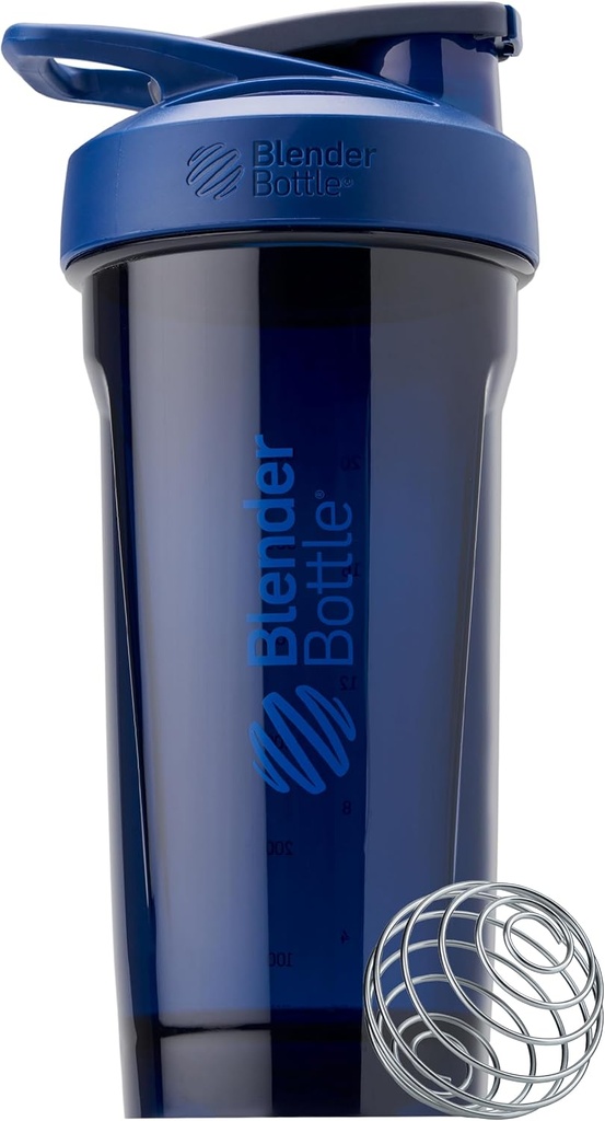 BlenderBottle Sport Shaker Bottle with Wire Whisk, 28-Ounce, Blue – Protein Shakes " Hydration for Athletes " Fitness Enthusiasts, Easy Mixing, Durable " Lid