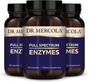 Dr. Mercola Full Spectrum Enzymes - 22 Enzymes Digestivos - Ayuda a Digest Carbohydrates, Fats & Proteins - Non-GMO, Gluten-Free &amp; Soy-Free - 90 cápsulas (3 Pack)