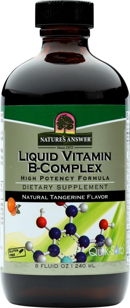 Respuesta de la naturaleza Vitamina Líquida B-Complex, 8 onzas cada uno (Paquete de valor de 5)