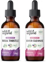 Wild &amp; Organic Milk Thistle Tincture 2 fl oz &amp; Liver Cleanse Tincture 2 fl oz