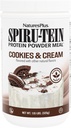 NaturesPlus SPIRU-TEIN Shake - Cookies &amp; Crema - 1.15 lbs, Spirulina Protein Powder - Reemplazo de la Mealla Basada en Plantas, Vitaminas &amp; Minerales Para Energía - Vegetariano - 15 Servimientos