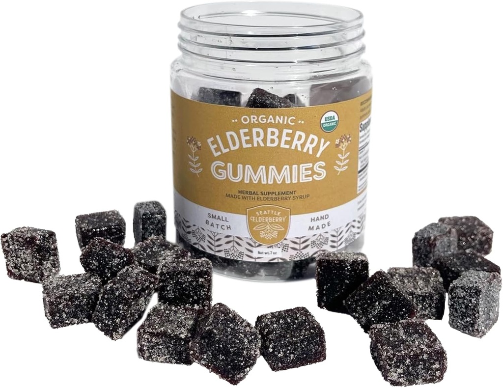 Gummies – Delicious, Gluten-Free, Gelatin-Free Herbal Suplemento con Potent Immune Ventajas Hecho de Sólo ingredientes orgánicos en pequeños lotes en EE.UU. - 7oz