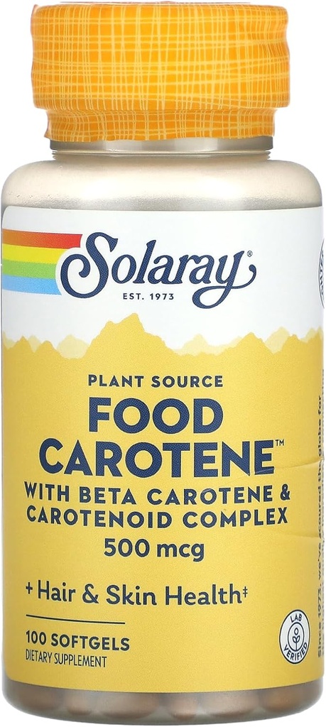 Solaray Food Carotene Capsules, 10000IU, 100 Conde