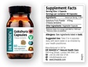 Capsules de Gokshura de DR WAKDE (Tribulus terrestris) - 60 Caps de Veg TEN 100% Puro, Suplemento All-Natural ANTE Vegan, basado en plantas, soporta la vitalidad y la salud urinaria