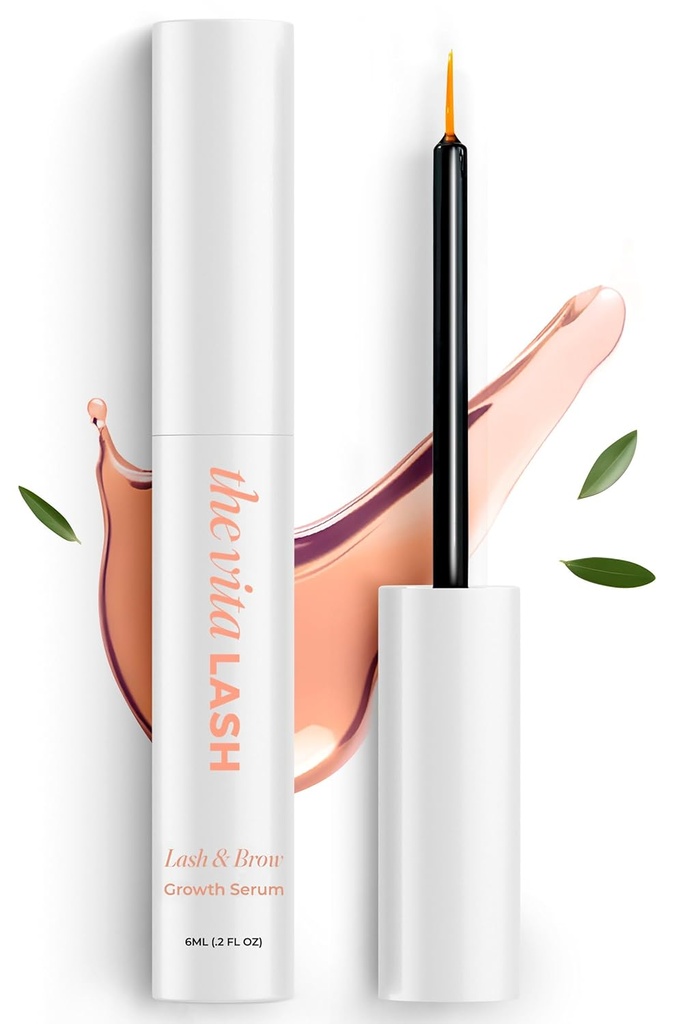 Eyelash &amp; Brow Enhancing Serum ← Advanced Lash Growth Serum for Fuller, Longer Eyelashes & Thicker Brows ← Vegan, Hydrating Lash Serum, 6 ml - 2 fl oz