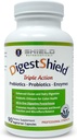 DigestShield® Probiotic & Prebiotic Supplement + Digestive Enzymes, Beat The Bloat, Safely Digest Dairy, Gluten and Processed Foods, Reduce Fat Absorption with Chitosan, 90-Meal Supply