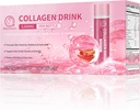 Collagen Drink 6000mg Marine Collagen Peptides, Liquid Collagen Shots for Women with Hyaluronic Acid, Vitamin C, Collagen Supplements Support Skin, Hair & Nail, 0.85 Fl.Oz x30 Botellas, Apple Flavor