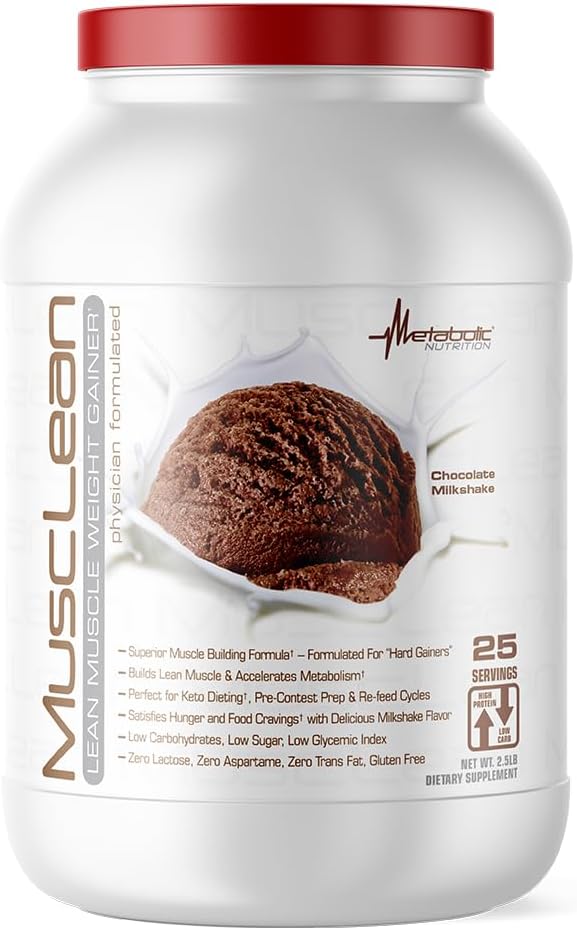 Nutrición metabólica Musclean Chocolate Sha, 2,5 libras