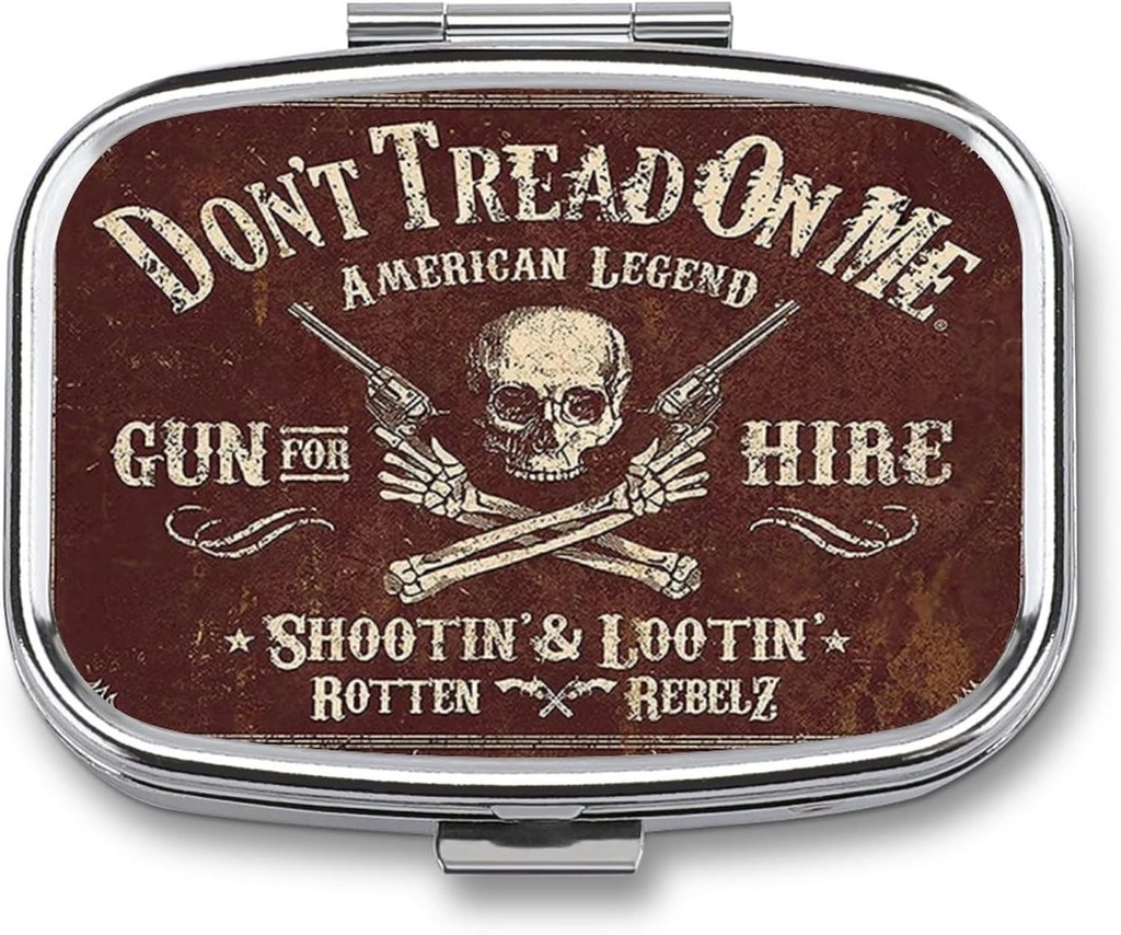 Metal 2 Organizador de píldoras de baño Viajes Friendly Caja de píldoras compactas portátiles Cute Pill Case, for Pocket Wallets Daily Portable Medicine Vitamin Tablet Storage , samll, 20220813.0 Ounce