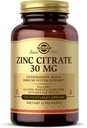 Solgar Zinc Citrate Vegetable Capsules, 100 Conde, Non-GMO, Gluten Free, y Kosher, Soporta el Sistema Immune Health, Healthy Skin and Eyes, Normal Taste and Vision