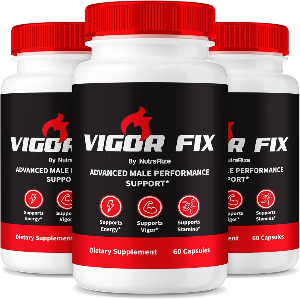 (3 Pack) Vigor Fix Male Supplement, VigorFix Pills for Men, Daily Nutrition for General Health and Wellness, Vigor Fixed Support Capsules for Confidence and Energy, Reviews (180 cápsulas)
