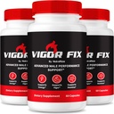 (3 Pack) Vigor Fix Male Supplement, VigorFix Pills for Men, Daily Nutrition for General Health and Wellness, Vigor Fixed Support Capsules for Confidence and Energy, Reviews (180 cápsulas)