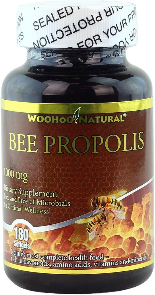 Woohoo Natural 5-en-1 Bee Propolis 1000 Mg - 180 Softgels (1)