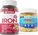 Iron Gummies 2 Pack + Niños Omega 3 Gummies 2 Pack
