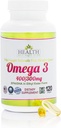 Salud Como Ought To Be Omega 3 400/300 mg Suplemento Silencio Physician Formulado EPA/DHA en Ethyl Ester Forma Salvaje Aceite de pescado islandés con Lemon ← 120 Capsules