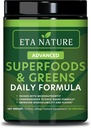 50 Super Greens Powder - Greens Superfood Powder with Fruits and Vegetables Suplementos - Supergreens Green Powder for Energy, Digestion, Vitality & Immunity - 30 Servings Vegan and Non-GMO
