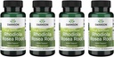 Swanson Rhodiola Rosea Root - Adaptogenic Herb Supplement Promoting Mood Balance &amp; Stress Support - Natural Formula for Energy Support - (100 cápsulas, 400 mg cada uno) (4 Pack)