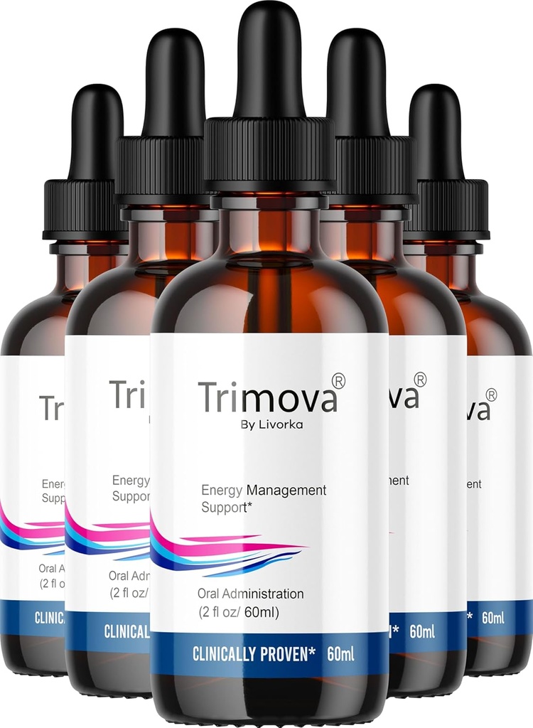 (5 Pack) Trimova Liquid Drops, Trimova Drops Advanced Formula, TrimovaDrops Vitamina, TrimovaDrops Metabólico, TrimovaDrops Metabolismo 5 Botellas para 150 días