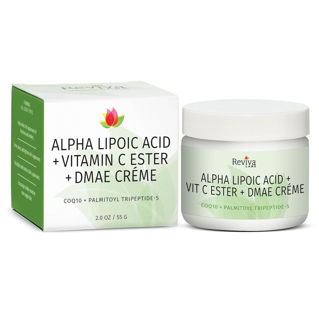 Reviva Labs Alpha Lipoic Acid Vitamina C Ester y DMAE Cream - 2 oz