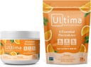 Ultima Replenisher Electrolyte Powder Drink Mix Bundle – Sugar Free – Orange, 30 Serving Canister y 20 Stickpacks – 6 Electrolytes and Minerals – Keto Friendly, Vegan, Non-GMO