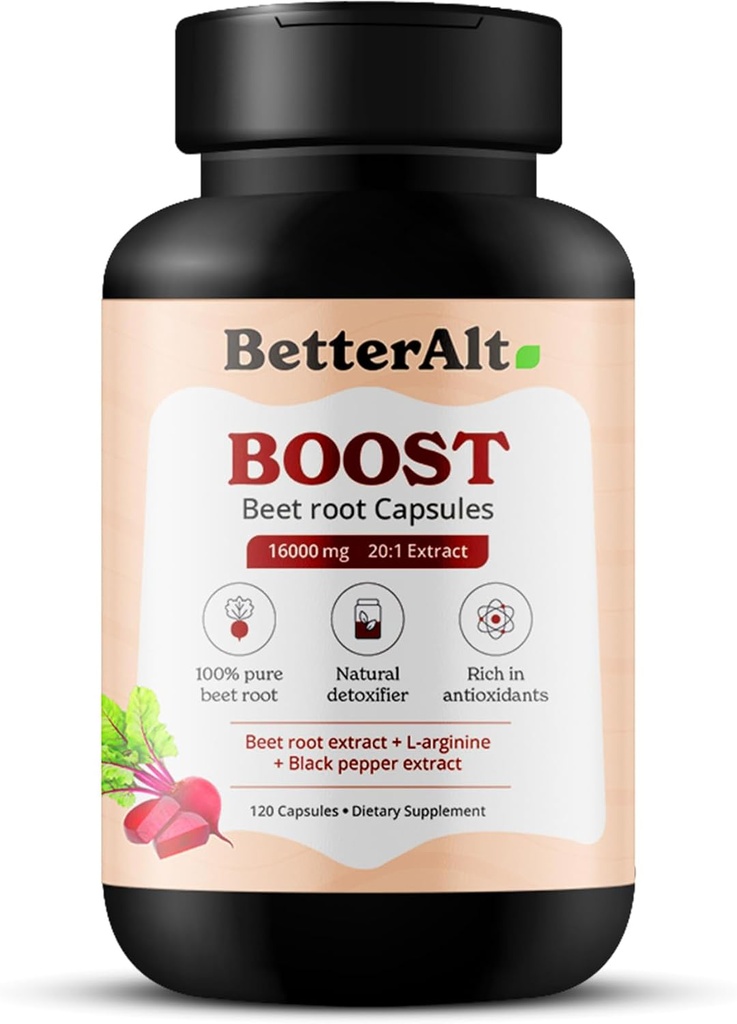 Mejores cápsulas de alt Beet Powder (120 cápsulas)